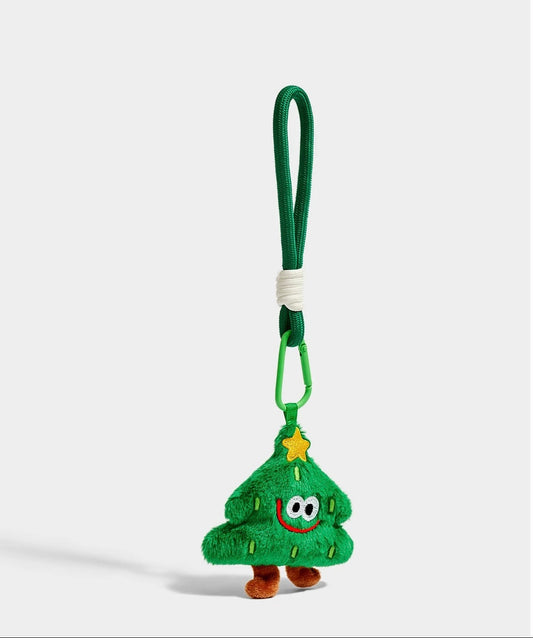 Smiling Christmas Tree Plush — Long-Leg Ornament / Mini Keychain