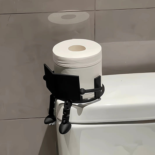 Reading Buddy Toilet Paper Holder — (Black&White)