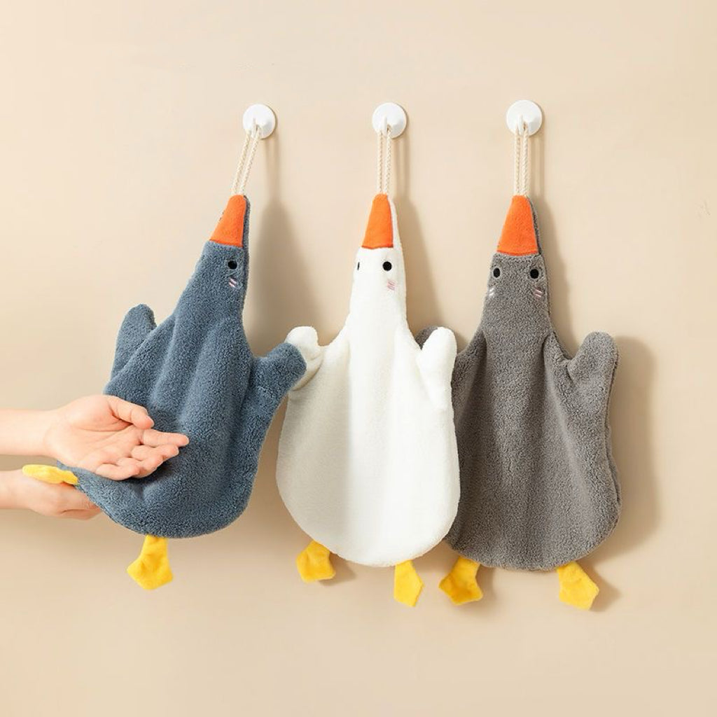 Goose Buddy Hand Towel — Cute Hanging Kitchen & Bathroom Towel