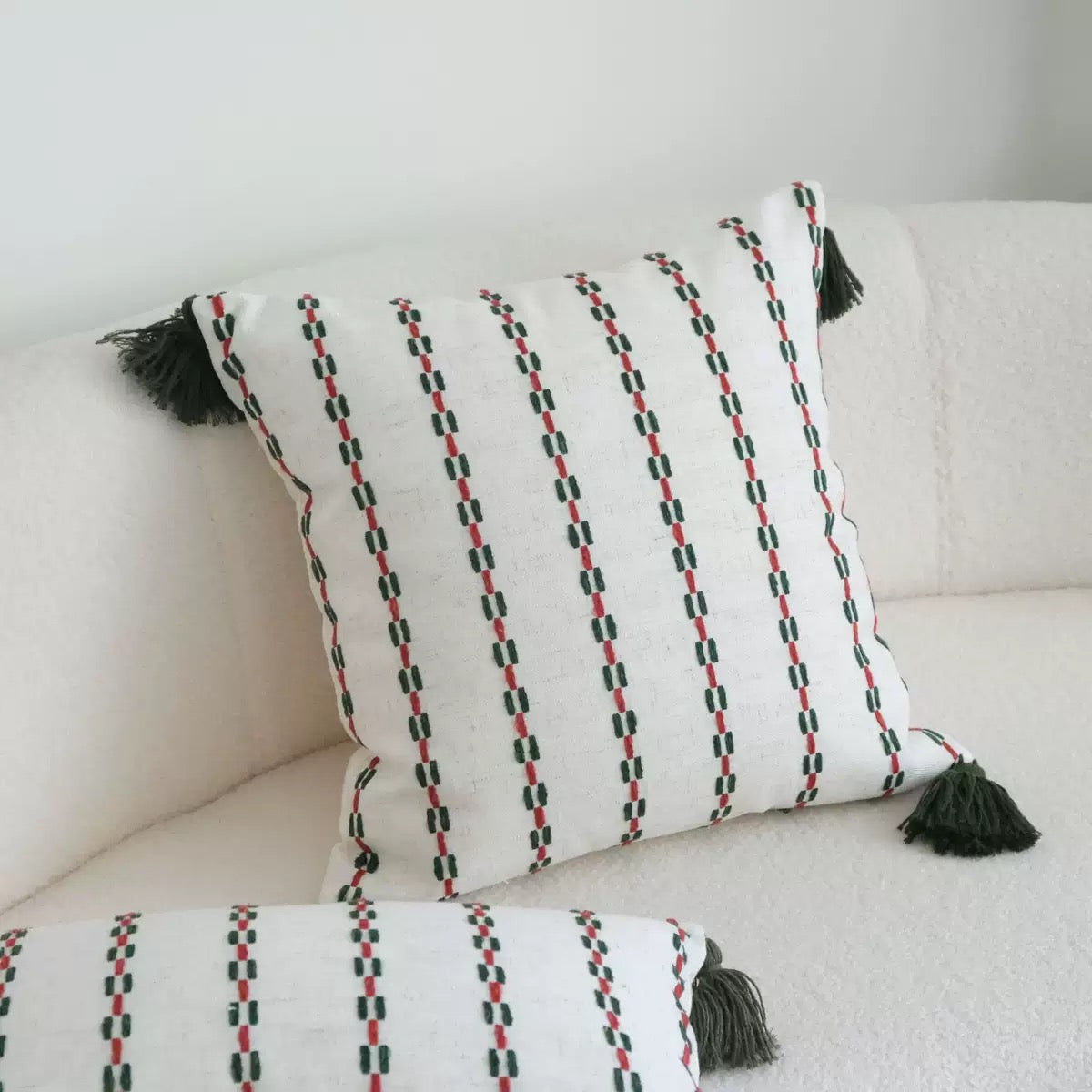 Forest Cushion — Textured Green Plush