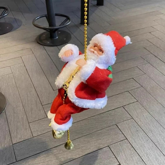 Climbing Santa Ornament — Electric Holiday Decor