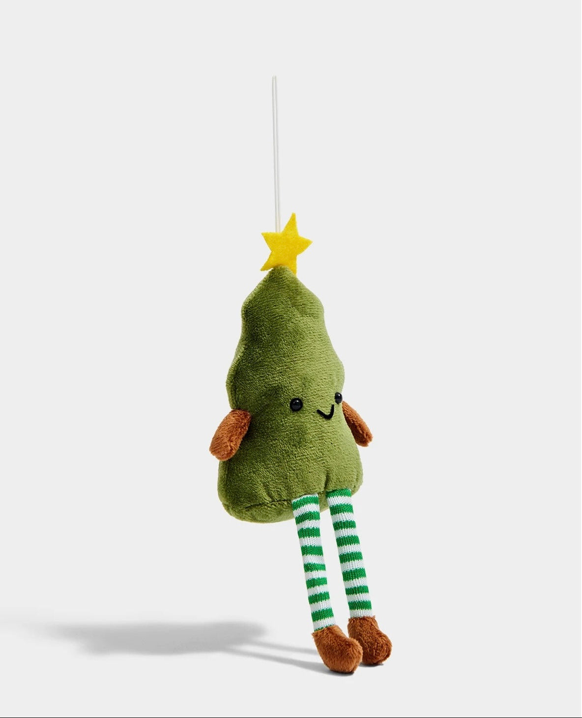 Smiling Christmas Tree Plush — Long-Leg Ornament / Mini Keychain