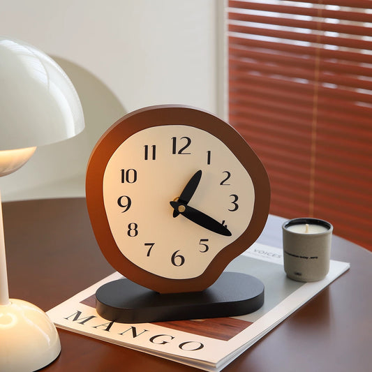 Soft Shape Table Clock — Minimalist Resin Design